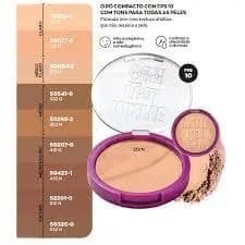 avon PÓ COMPACTO FACIAL MATTE REAL fps10 sem espelho
