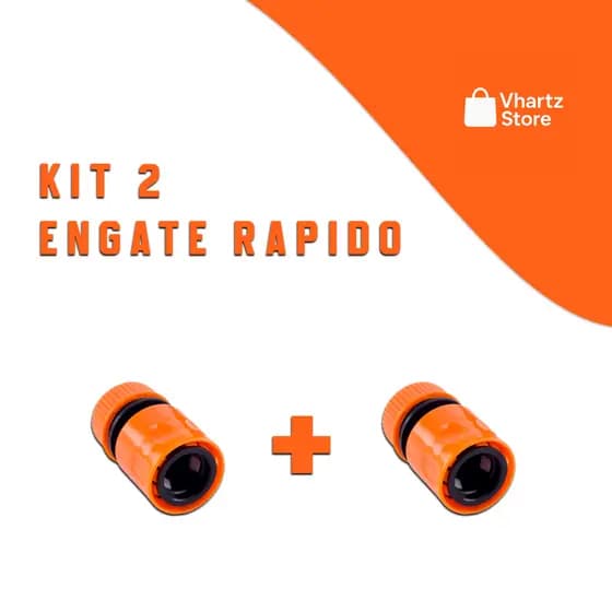 KIT 2 Engate Rápido para Mangueira 1/2 Conector de Jardim Reforçado Fácil de Instalar Antivazamento
