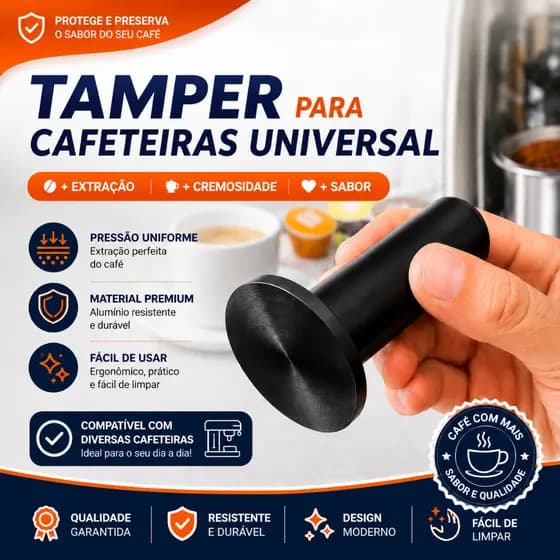Tamper Universal Prensa Café Compactador para Espresso 4 Medidas Escolha o Tamanho