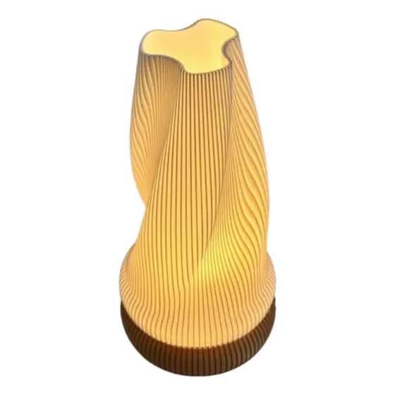 Abajur Luminária de Mesa Flame Elegance Decorativa Quarto Sala 27cm Bivolt