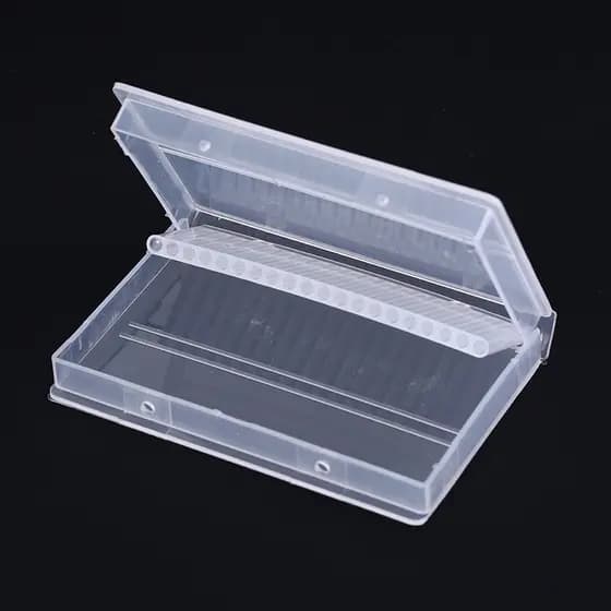 Estojo Porta Brocas 20 Furos Armazenamento e Suporte Profissional para Brocas de Unhas - SQ6016