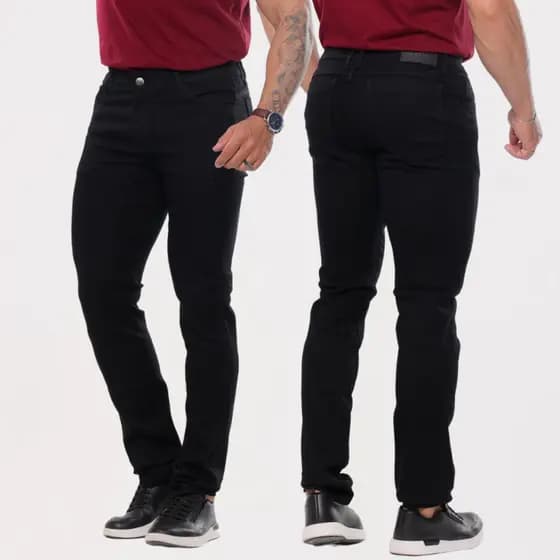 Calça Masculina Jeans Tradicional Com Elastano Lycra Premium
