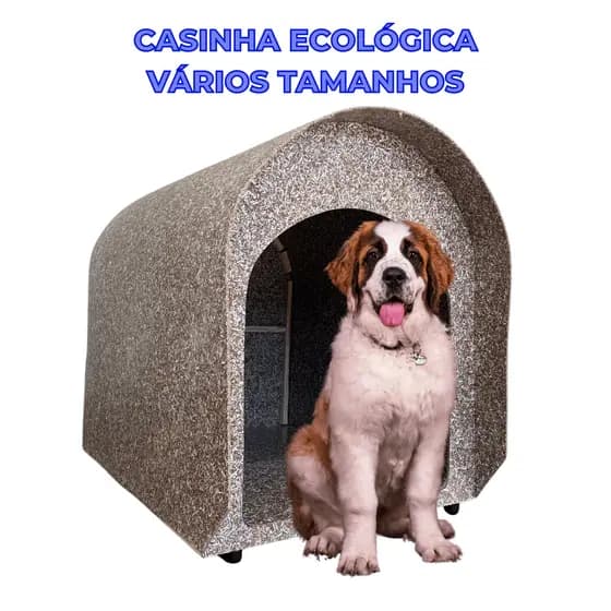 Casinha de Cachorro em Madeira Ecológica Toca Reciclada Iglu Nº1 ao Nº4 Casa Pet para Cães Montada