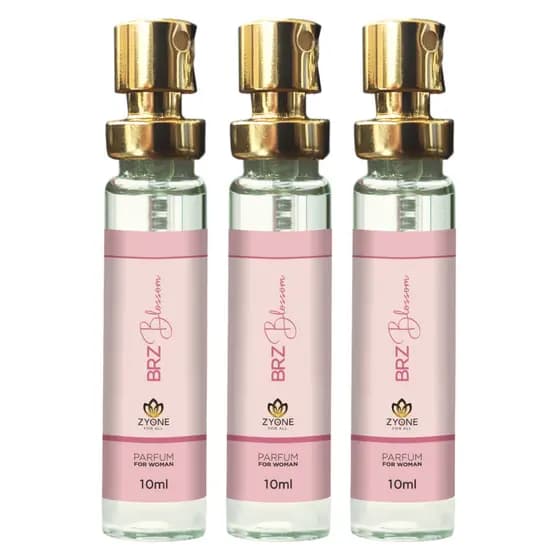 Perfume BRZ Blossom 10ml Feminino Zyone Alta Fixação Essência Parfum Antigo Vip Rose