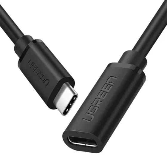 Cabo Extensor Ugreen Usb C 3.1 Macho Fêmea 5Gbps 0,5 Metros