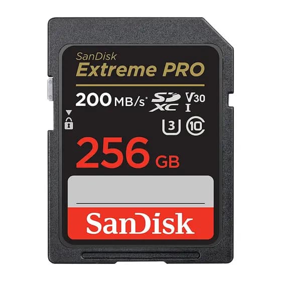 Cartão de Memória Sandisk 256gb Extreme Pro Cartão Sd 200Mbs