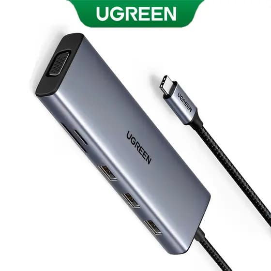 UGREEN Hub Multifuncional 10 em 1 para Usb-C Cinza
