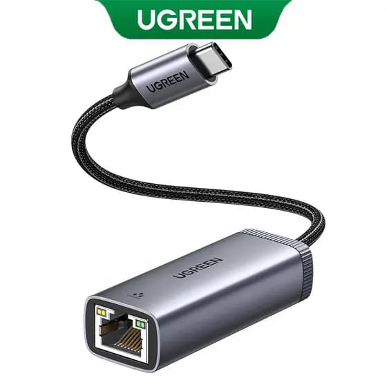 UGREEN Adaptador Usb C para Rj45 Fêmea Ethernet Cinza