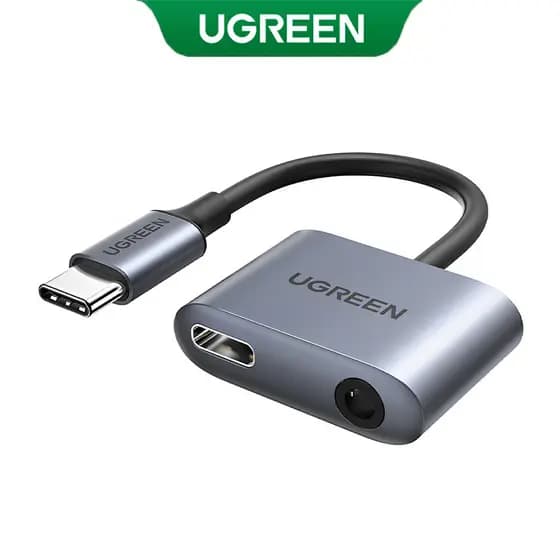 UGREEN Adaptador Áudio Usb C para 3.5mm Fêmea Cinza