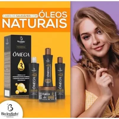 Kit Capilar Ômega 3 - Bio Instinto 4 itens (Ação Anti Frizz)