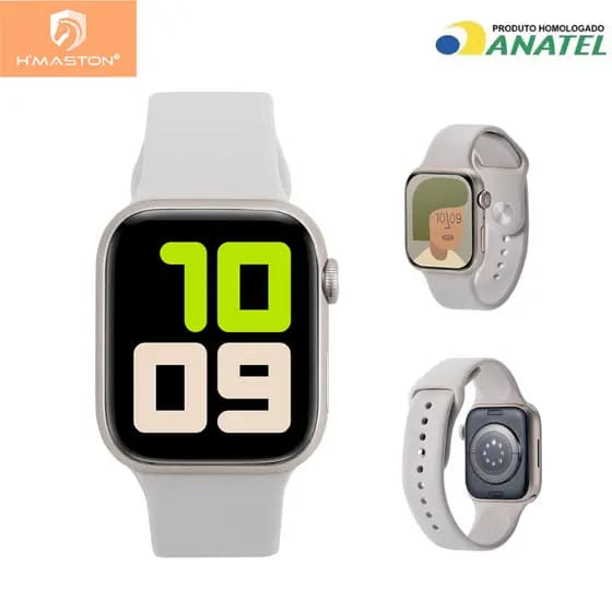 H'maston H12-ProSE Ultra Hd Tela Grande Ccarregamento Sem Fio Bluetooth Ftness Controle de voz 45MM