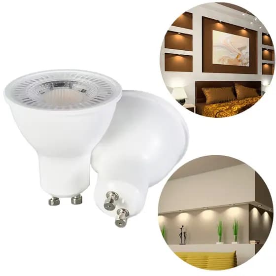 Kit 3 Lâmpada Led Dicroica Mr16 Gu10 4,8w Branco Frio E Quente