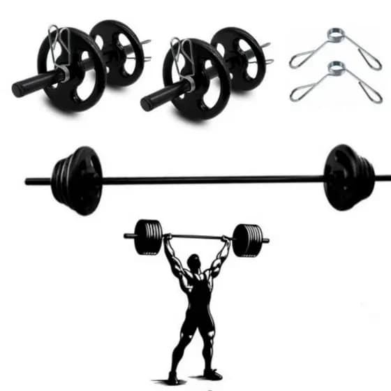 Kit Completo Body Pump + Barra De Mão E 20kg De Anilhas Pintada a sua escolha