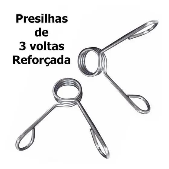 Kit Presilhas Para Barra Musculação 3 Voltas Reforçada Supino Barra Anilhas Fitness Espiral Halter Academia TREINO