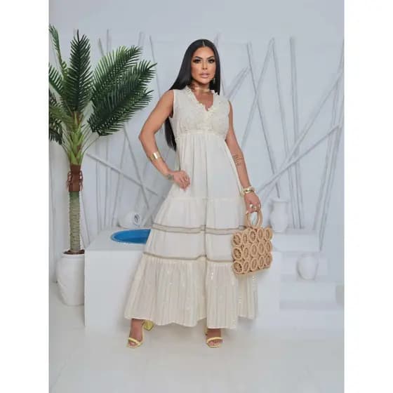 Vestido Indiano 100% algodão