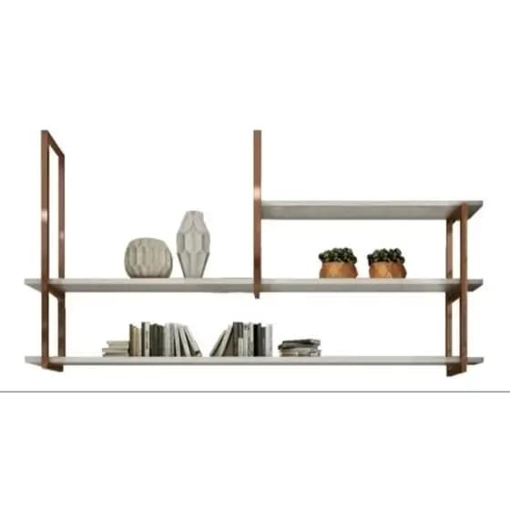 Suporte industrial para prateleira rose gold