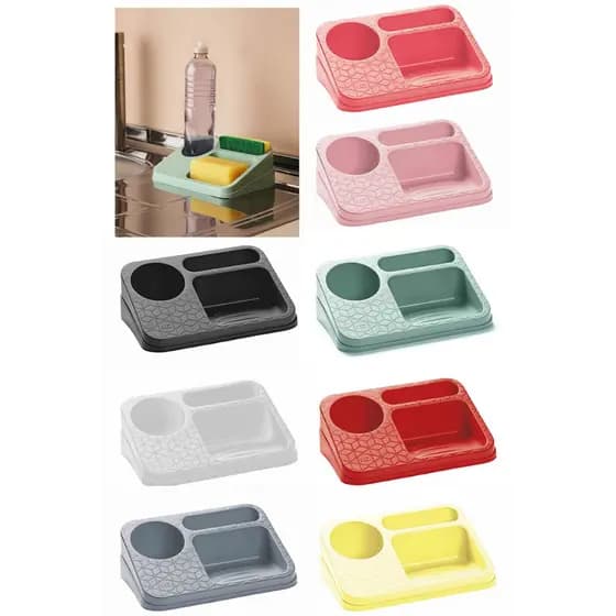 Organizador De Pia Para Cozinha Porta Detergente Esponja E Sabão Uz Envio Full