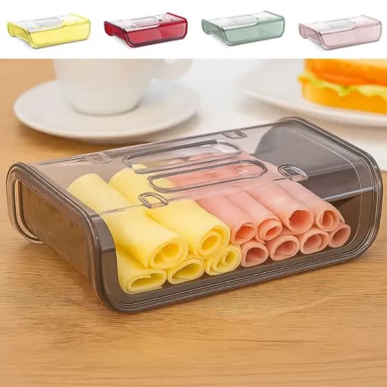 Porta Frios Hermético Com Tampa – Porta Frios Com Tampa Pote Organizador para Presunto Queijo Frios