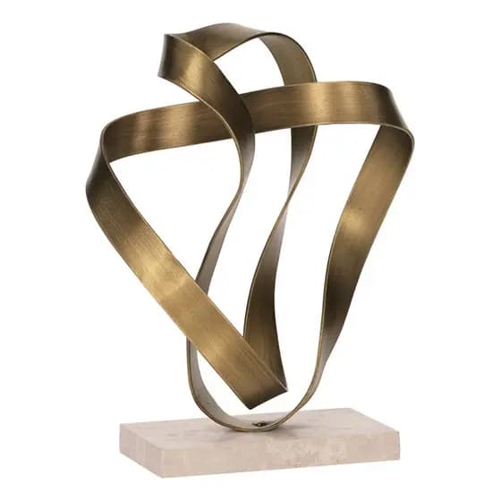 Escultura Abstrata Em Metal E Pedra - Mart Collection 19894