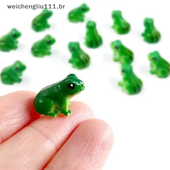 # weicheng 5/10 Unidades Estátua De Sapo , Modelo De animal , Jardim De Contos De Fadas Micro Paisagem , Artesanato Em R