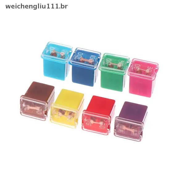 # weicheng 5pcs Fusível Quadrado 20A 30A 40A 50A 60A 70A 80A 90A Conjunto De Carro Automotivo Com Caixa De Plástico Vari