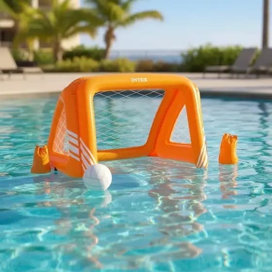 Trave Inflável rede bola Flutuante Polo Aquático Futebol Intex Piscina diversão infantil praia piscina jardim jogo