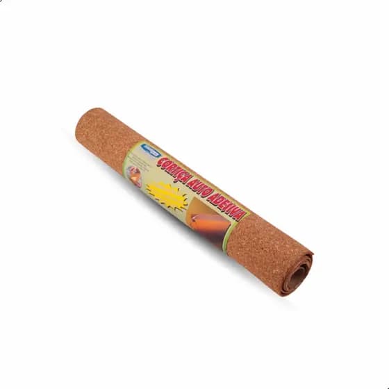 Cortiça em Rolo Adesivada Colante 1,6mm 90x60cm Isolamento Térmico Acústico Decoração Artesanato