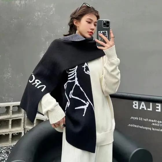Estoque pronto compra Global pássaro deus pássaro inverno novo estilo dupla face duas cores borla cachecol de caxemira m
