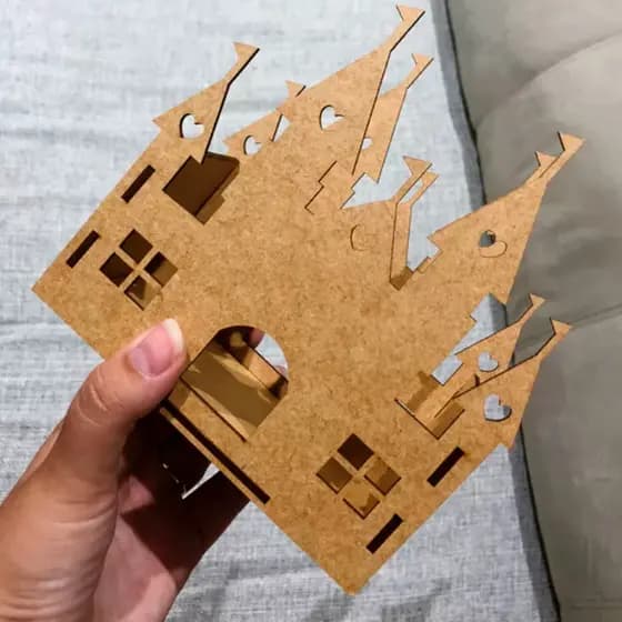 Kit 25 Centro de Mesa Castelos para Aniversários e Lembrancinhas Cachepô em MDF cru