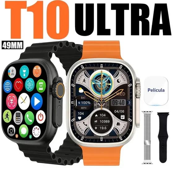 2026 Smartwatch T10 Ultra 3 Série com Monitoramento de Frequência Cardíaca 49MM