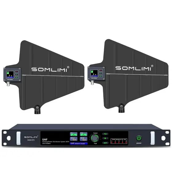 SOMLIMI SOM-870 Amplificador de sinal de distribuidor de antena de microfone profissional