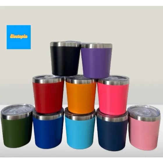 Copo Térmico Caneca Aço Inox com tampa para Bedida Quente Frio Cerveja Café 260ml