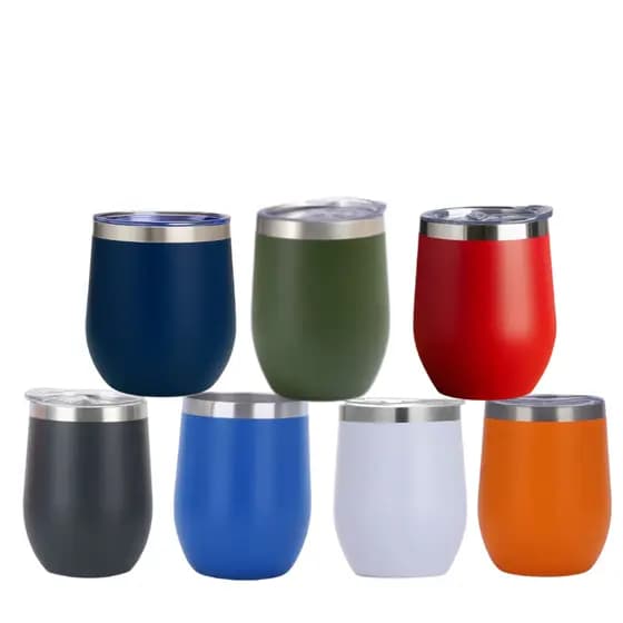 Copo Ovo Cuia Térmica 350ml Aço Inox Com Tampa Acrílica Conserva Temperatura Envio Imediato