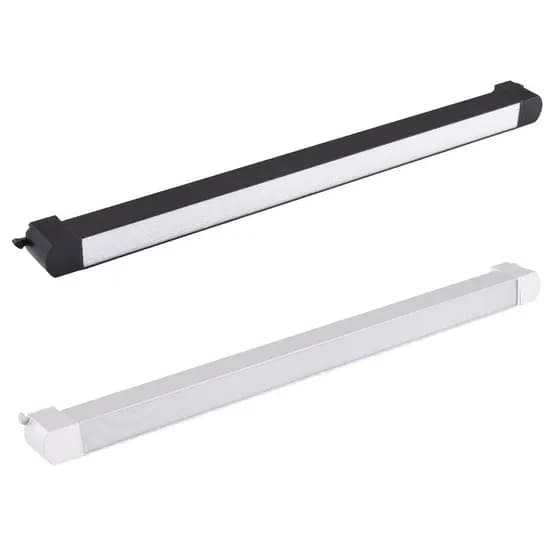 Luminária de Trilho Linear Difusa 40W Preto Branco 3 Cores de Luz 3k / 4k / 6k