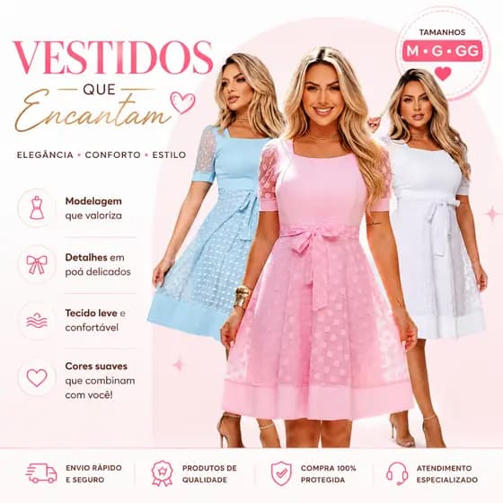 Vestido Midi Gode Canelado Com Tule Manga Bufante Acompanha Laço Para Amarrar