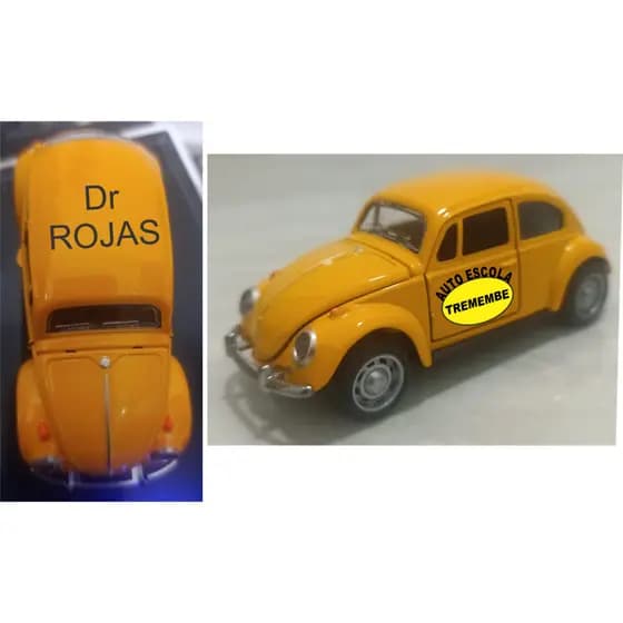 kit unidade, 2, 3, 4 MINI FUSCA FRECÇÃO PERSONALIZADO COM SUA LOGO + NOME