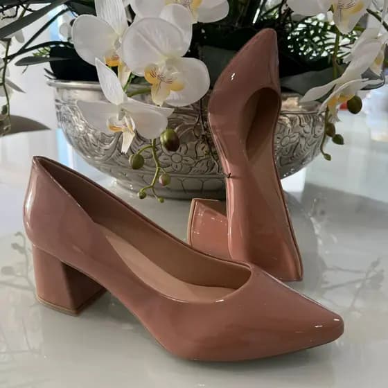 SHOW SHOW SCARPIN FEMININO SALTO BLOCO 5CM