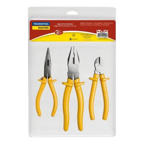 Kit Tramontina Alicate De Corte Universal Bico Profissional
