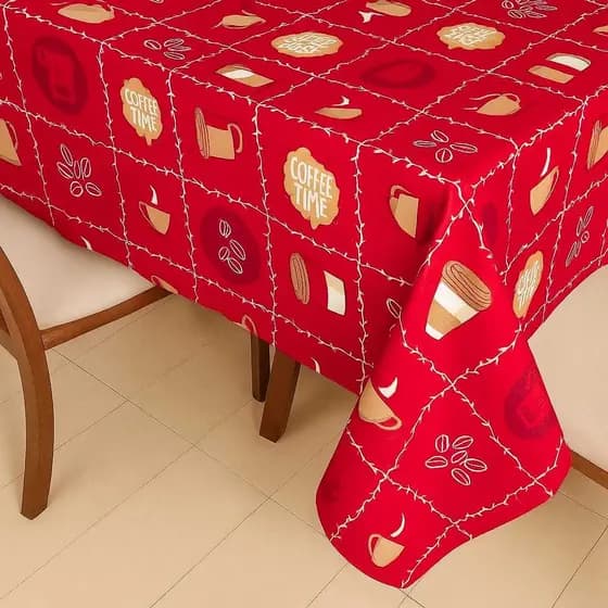 TOALHA DE MESA OXFORD LUXO - 4 E 6 LUGARES / GRANDE / ESTAMPADA
