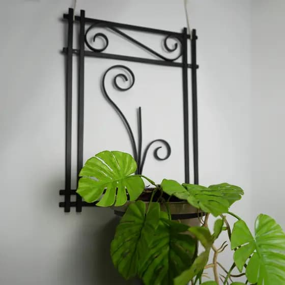 Suporte de Parede Para Vaso Floreira - Metalon e Pintura Eletrostática - Preto - Qualidade Premium Com Garantia