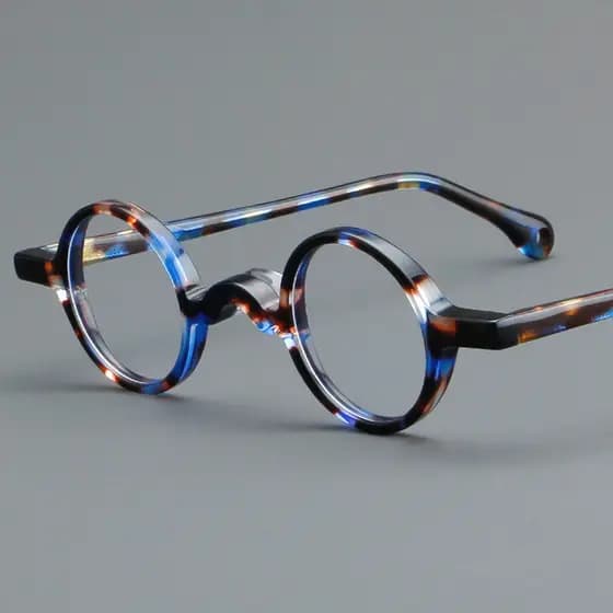 Óculos redondos de acetato de tamanho pequeno, armação feminina, moda retrô, transparentes, masculinos
