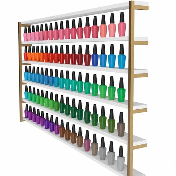 Nicho Expositor de Esmaltes Manicure 64x90 Várias Cores Modelo Industrial