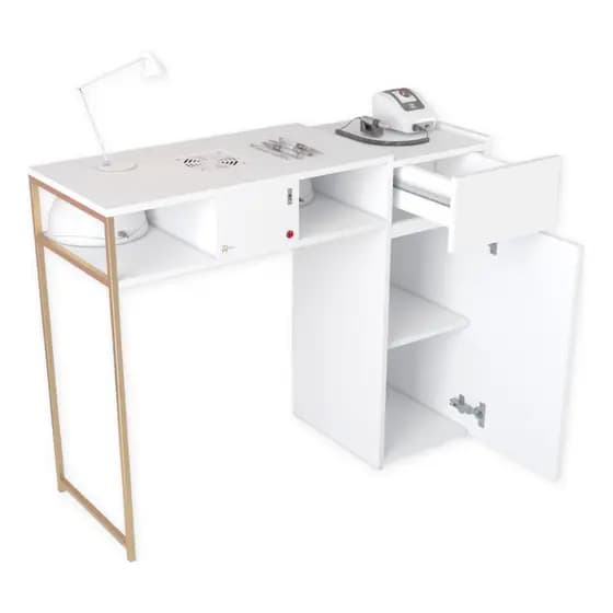 Mesa de Manicure SugNails Industrial com Sugador, Gaveta e Armário – Bivolt