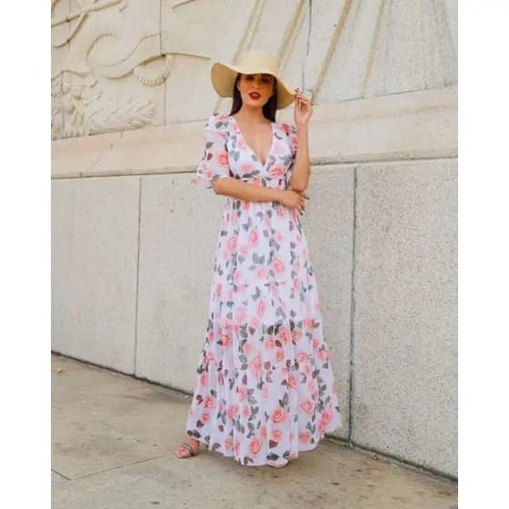 vestido estampado floral