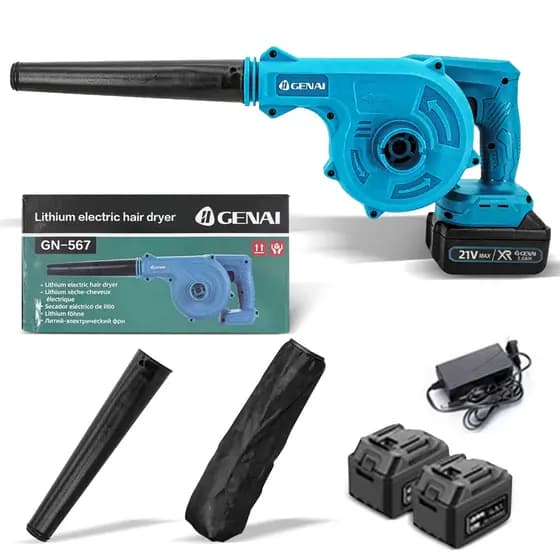 Soprador De Folhas Profissional Bivolt à Bateria - 36V Com 2 Baterias