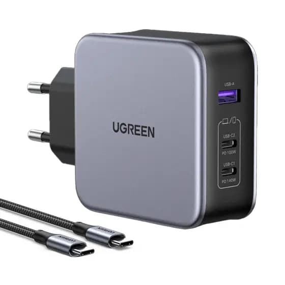 Carregador de Parede Porta USB A/C Ugreen + Cabo Usb C Turbo