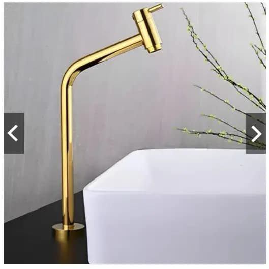 Torneira link para banheiro bica alta lavatório lavabo 45° 1/4 de volta cromada/preta/dourada luxo mesa