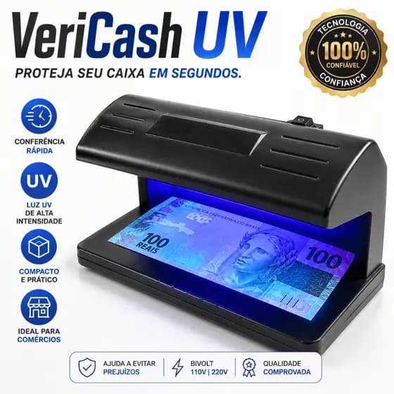 Detector Notas Falsas Luz UV Ultravioleta KA-1439 Bivolt Profissional