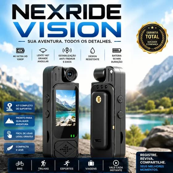 Câmera de Ação Esportiva Full Hd À Prova D'água KA-7876