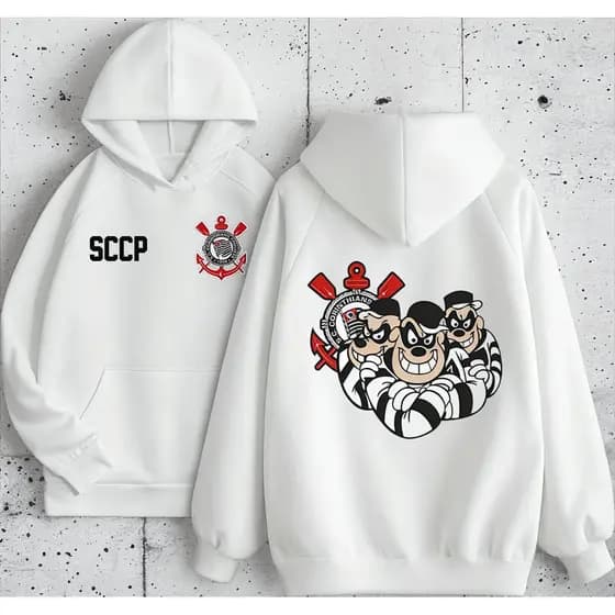 Blusa De Frio Moletom Jaqueta Corinthians Irmaos Metralha